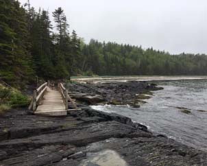 High Tide Trail rock to boardwalk