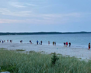 Catching caplin on Eastport Beach