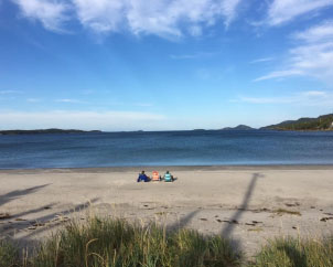 People on Eastport Beach
